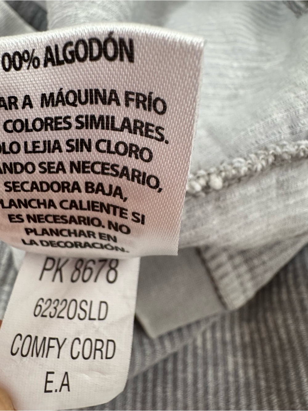 Royce Brand Comfy Cord Smiley Face Corded Pullover Gray Size Medium - Picture 9 of 9